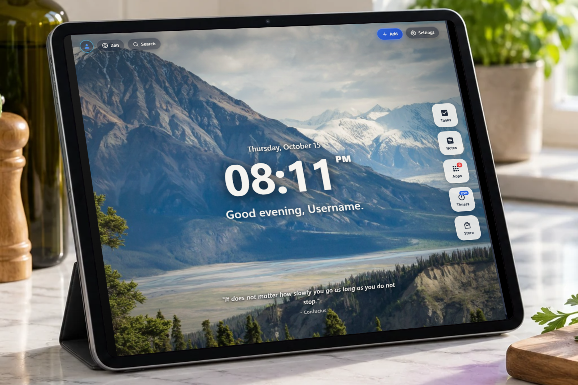 Tabvora Dashboard Preview on Tablet